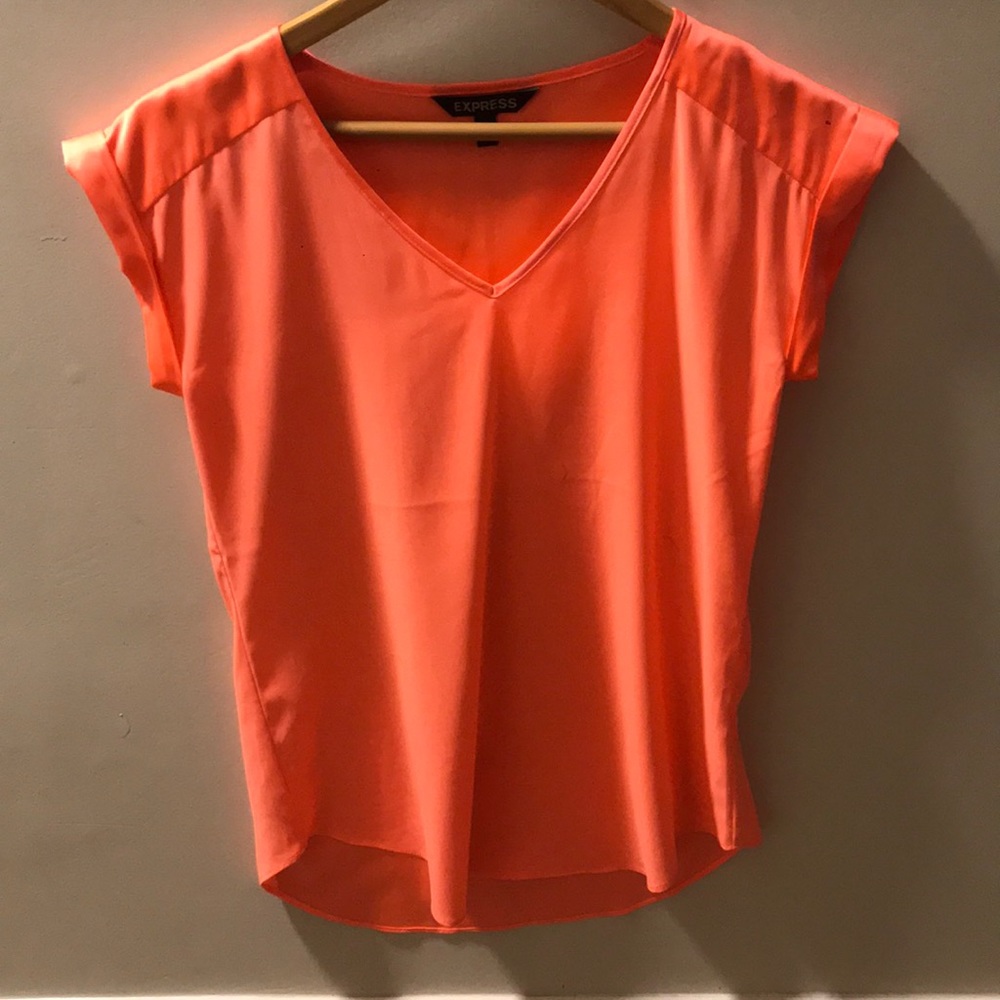 Bright salmon blouse